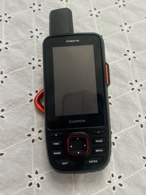 Garmin GPSMAP 66i Handheld GPS — Black with Orange Accents